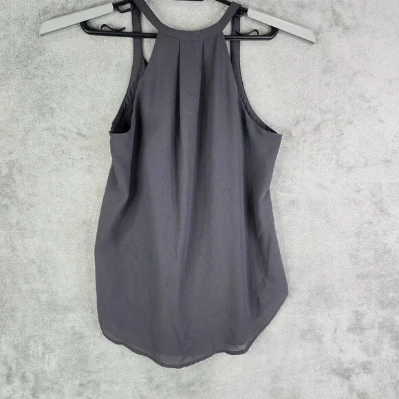 Womens Gray Dainty Hooligan Wrap Front Cami Tank Top V Neck Size L - Picture 8 of 13